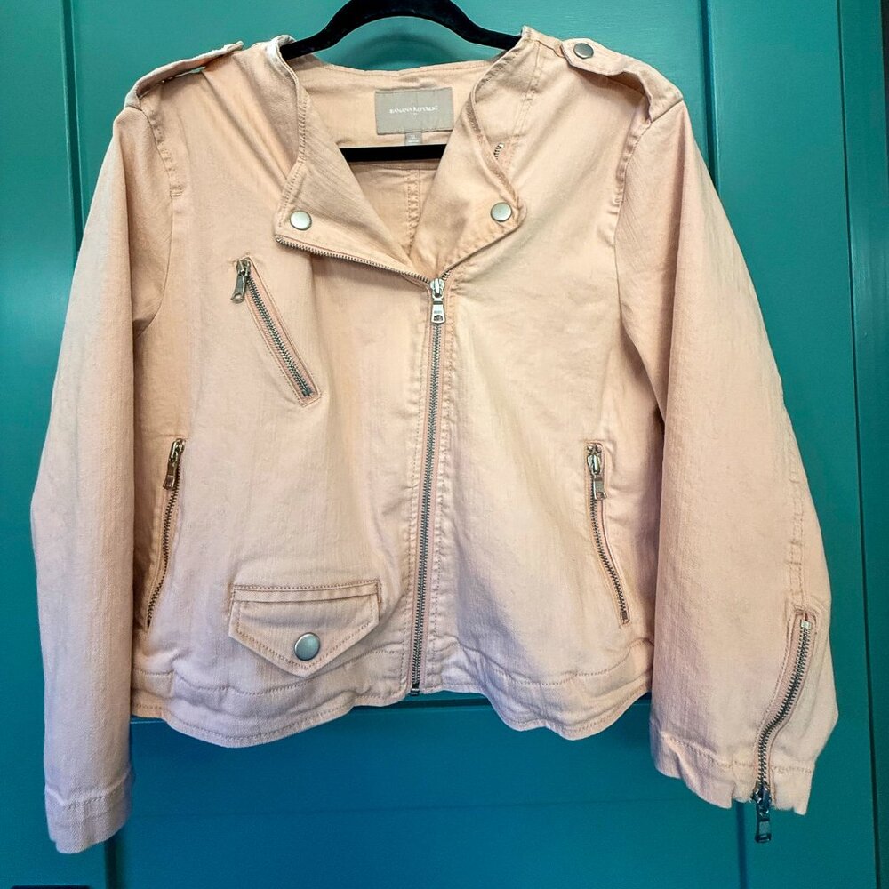 Banana Republic Blush Pink Moto Jacket